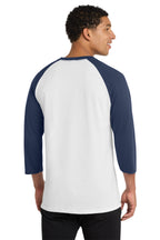 Port & Co Core Blend 3/4-Sleeve Raglan Tee. PC55RS