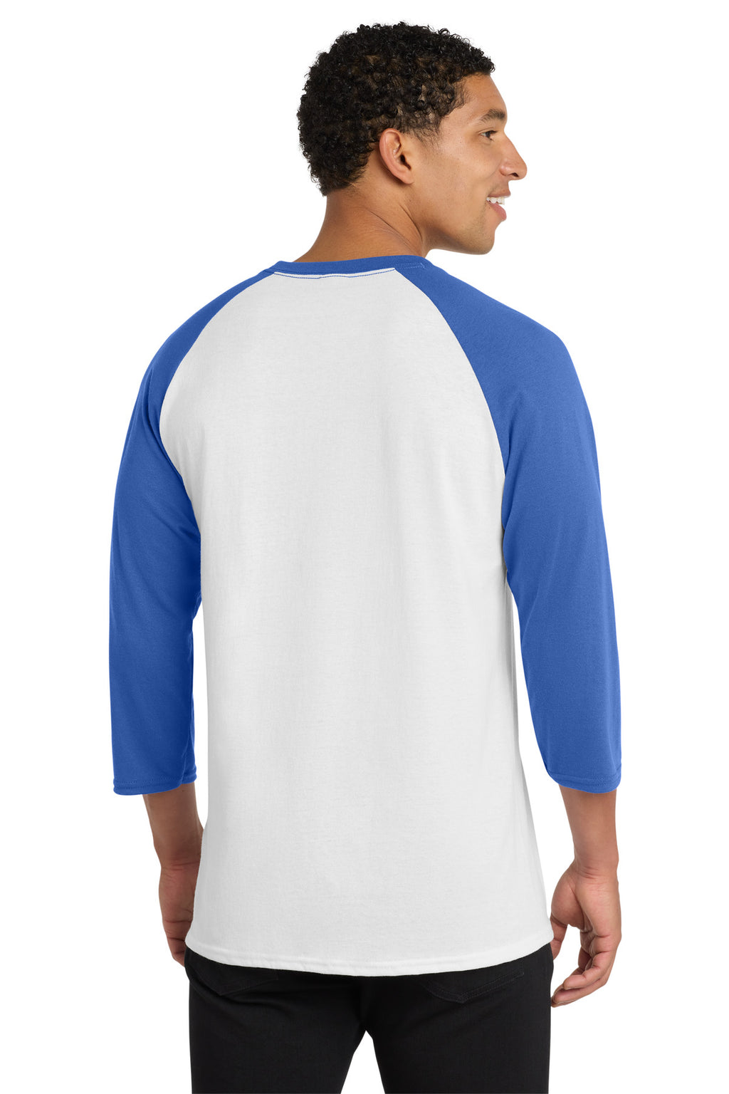Port & Co Core Blend 3/4-Sleeve Raglan Tee. PC55RS