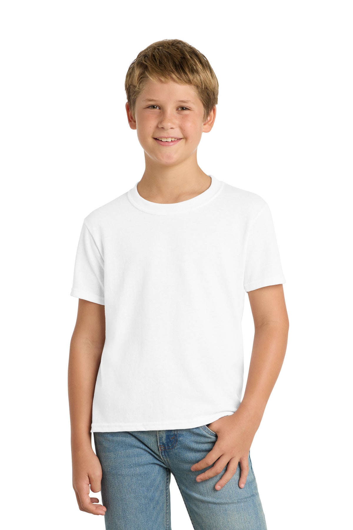 Port & Co Youth Core Blend Tee.  PC55Y