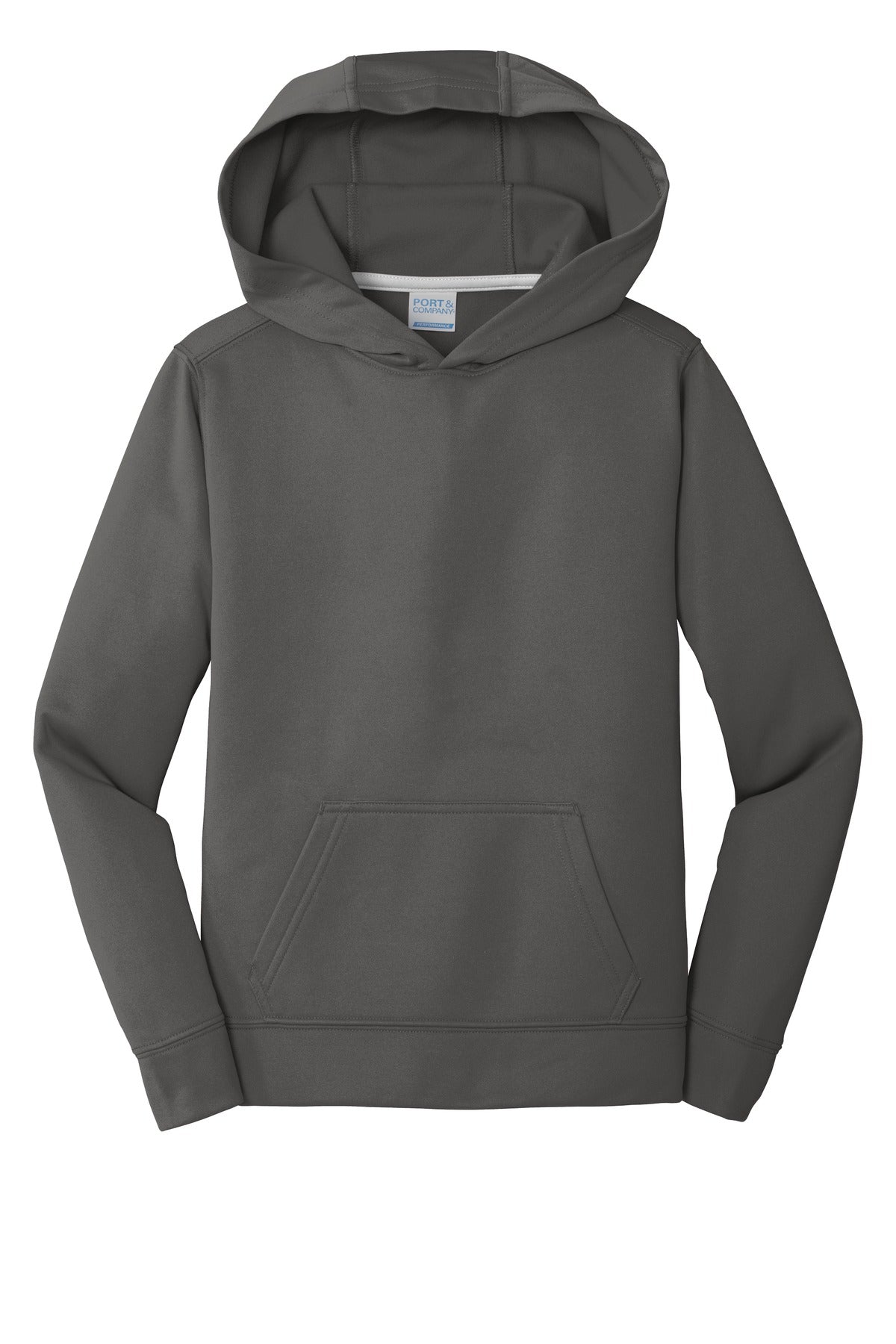Port & Co Youth Performance Fleece Pullover Hooded Sweatshirt. PC590YH