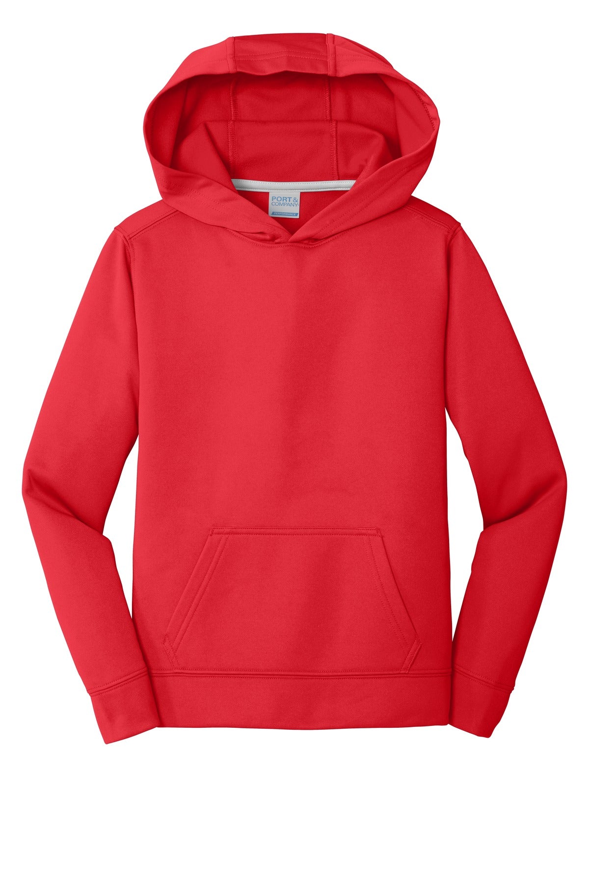 Port & Co Youth Performance Fleece Pullover Hooded Sweatshirt. PC590YH