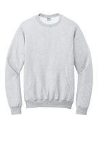 Port & Co Core Fleece Crewneck Pocket Sweatshirt PC78PKT