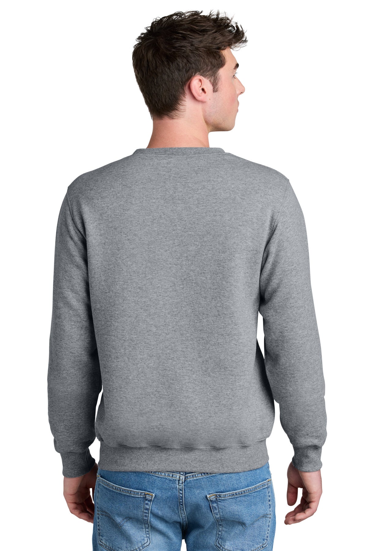 Port & Co Core Fleece Crewneck Pocket Sweatshirt PC78PKT