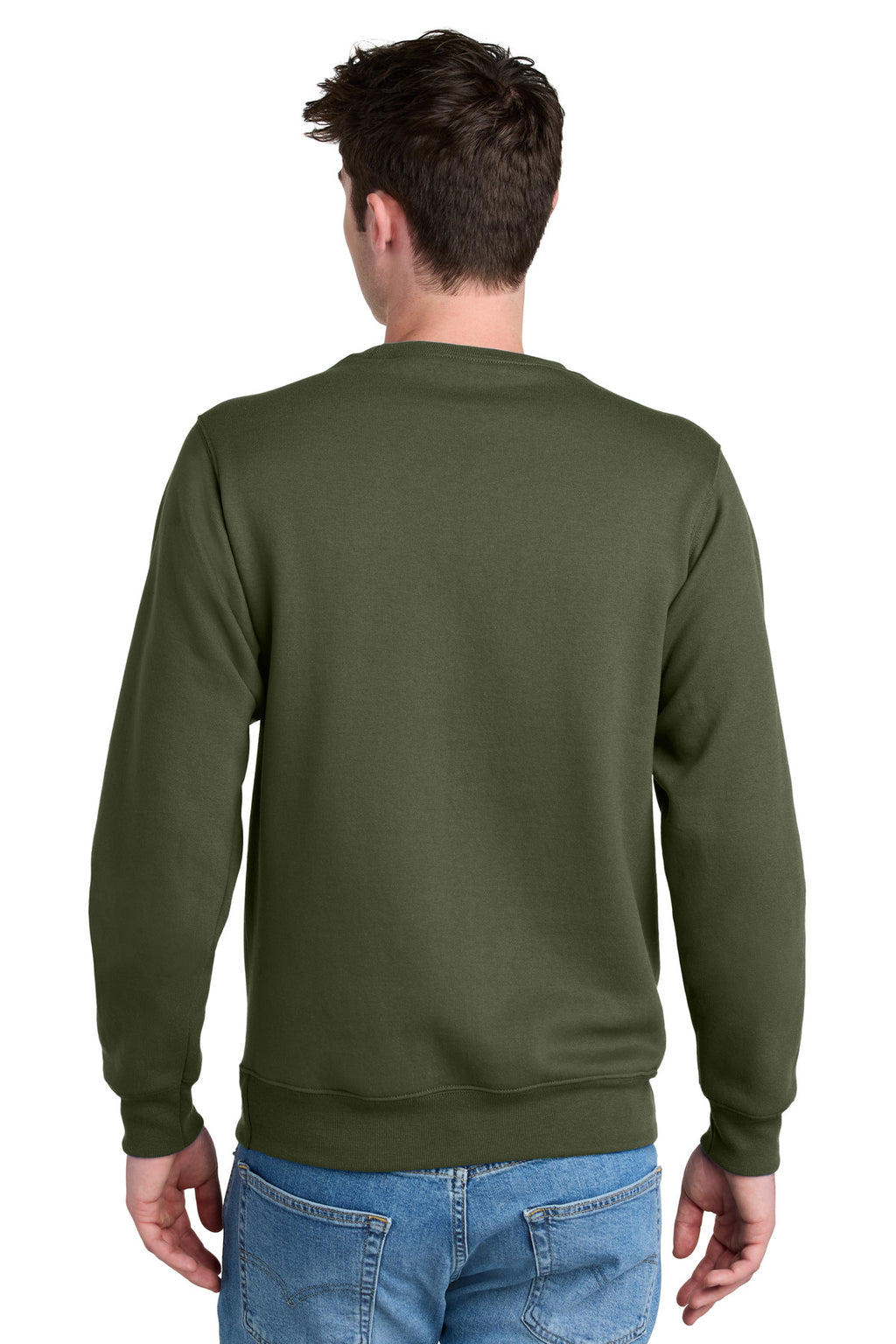 Port & Co Core Fleece Crewneck Pocket Sweatshirt PC78PKT