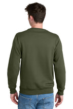 Port & Co Core Fleece Crewneck Pocket Sweatshirt PC78PKT