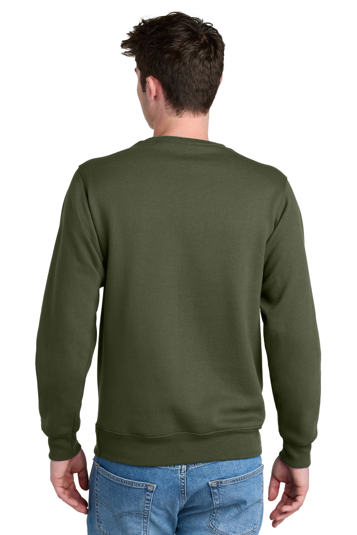 Port & Co Core Fleece Crewneck Pocket Sweatshirt PC78PKT