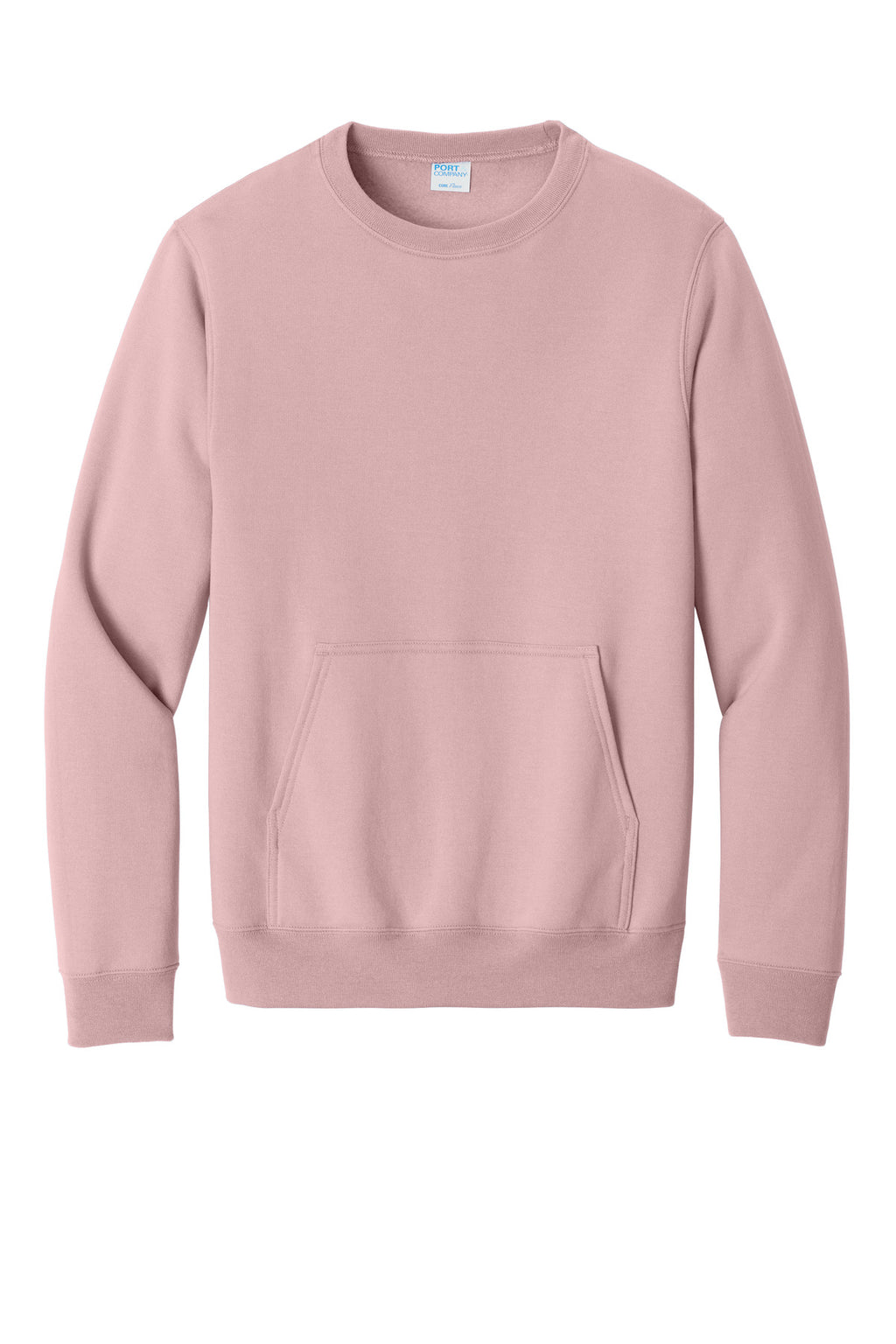 Port & Co Core Fleece Crewneck Pocket Sweatshirt PC78PKT