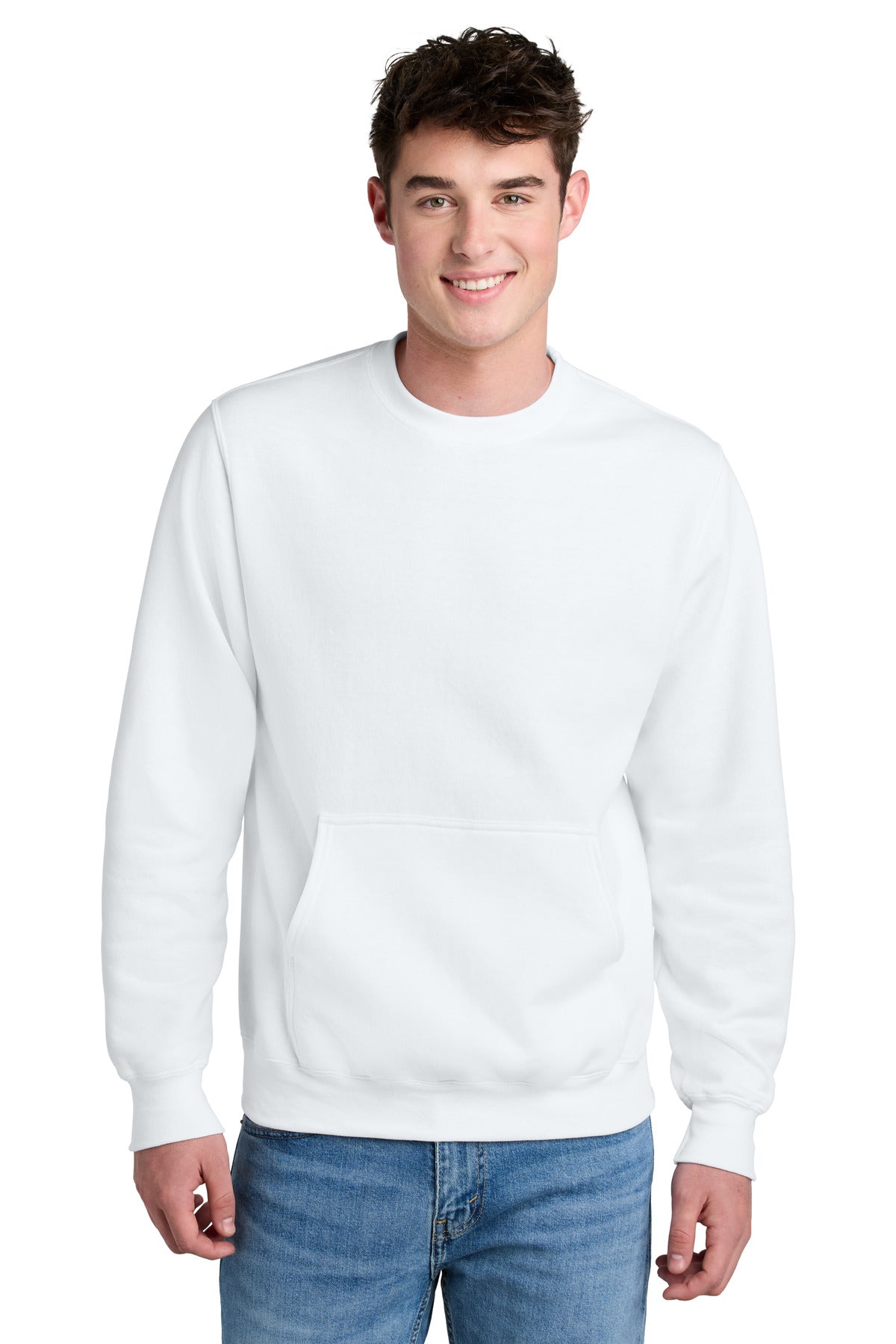 Port & Co Core Fleece Crewneck Pocket Sweatshirt PC78PKT
