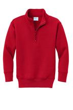 Port & Co Youth Core Fleece 1/4-Zip Pullover Sweatshirt PC78YQ