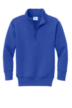 Port & Co Youth Core Fleece 1/4-Zip Pullover Sweatshirt PC78YQ