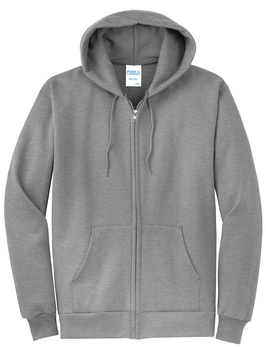 Port & Co Core Fleece Full-Zip Hooded Sweatshirt. PC78ZH