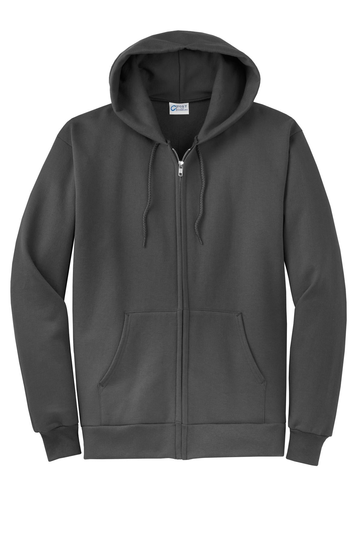 Port & Co Core Fleece Full-Zip Hooded Sweatshirt. PC78ZH