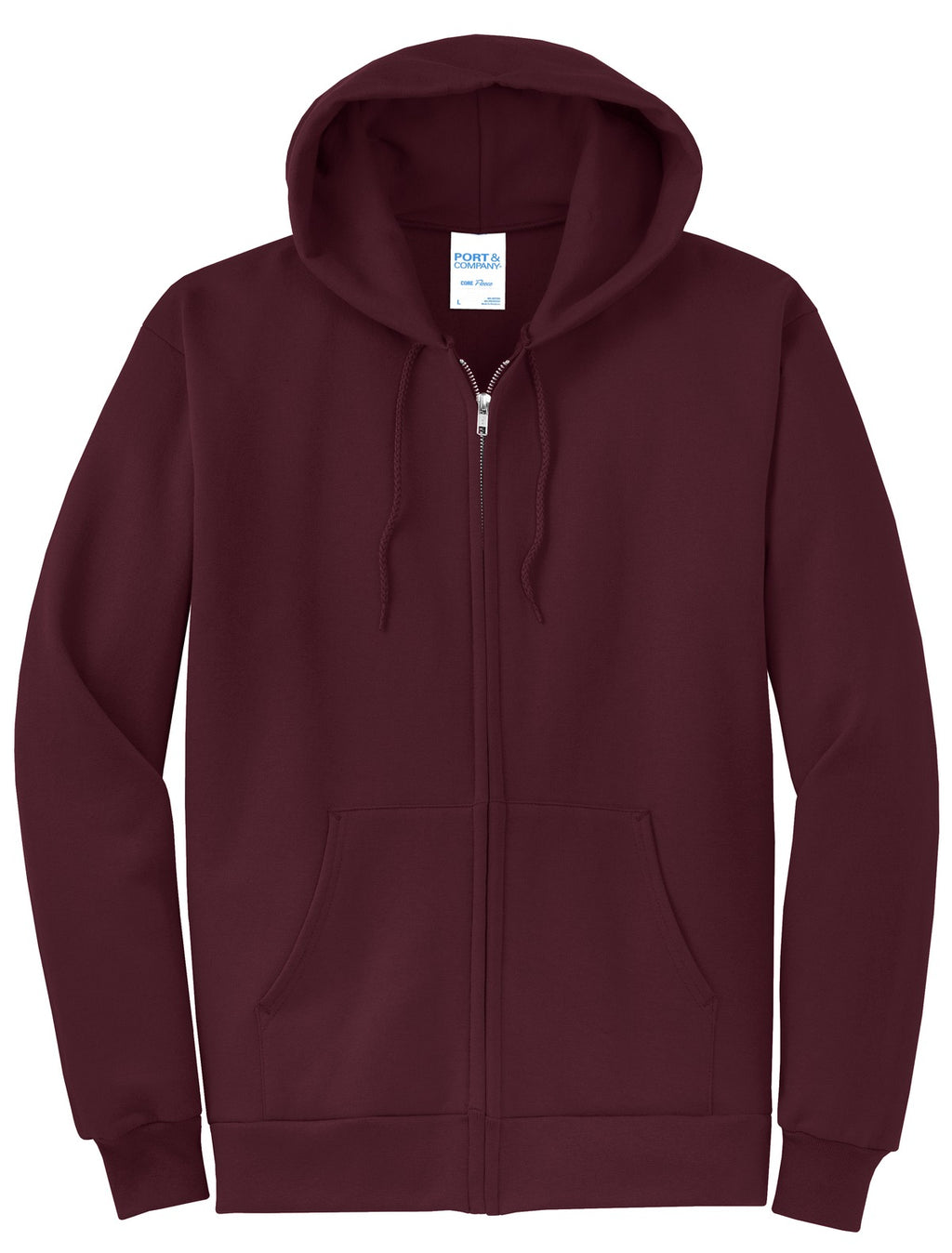 Port & Co Core Fleece Full-Zip Hooded Sweatshirt. PC78ZH