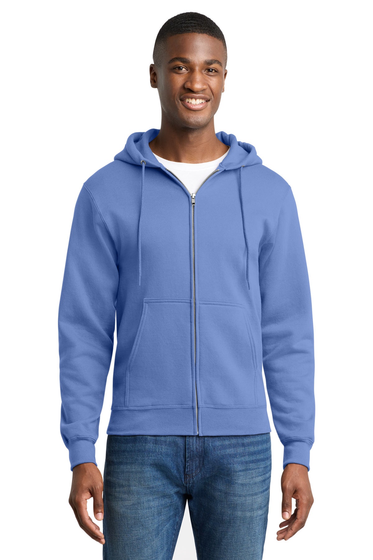 Port & Co Core Fleece Full-Zip Hooded Sweatshirt. PC78ZH