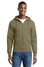 Port & Co Core Fleece Full-Zip Hooded Sweatshirt. PC78ZH