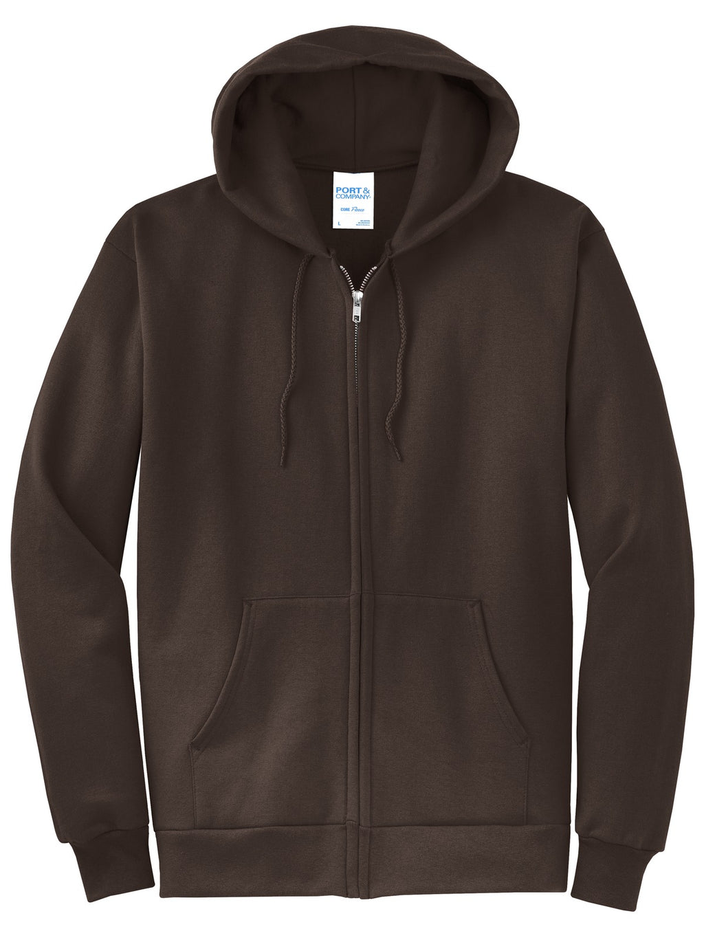 Port & Co Core Fleece Full-Zip Hooded Sweatshirt. PC78ZH