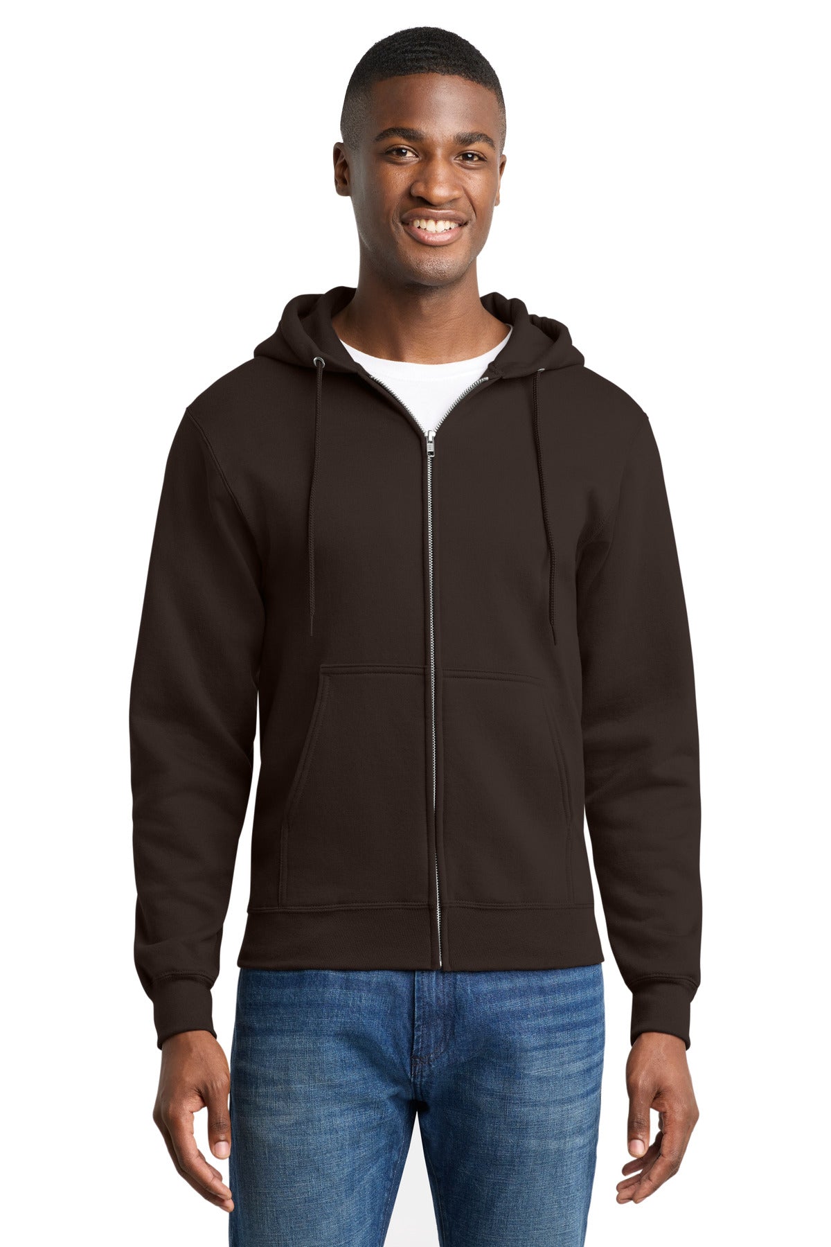 Port & Co Core Fleece Full-Zip Hooded Sweatshirt. PC78ZH