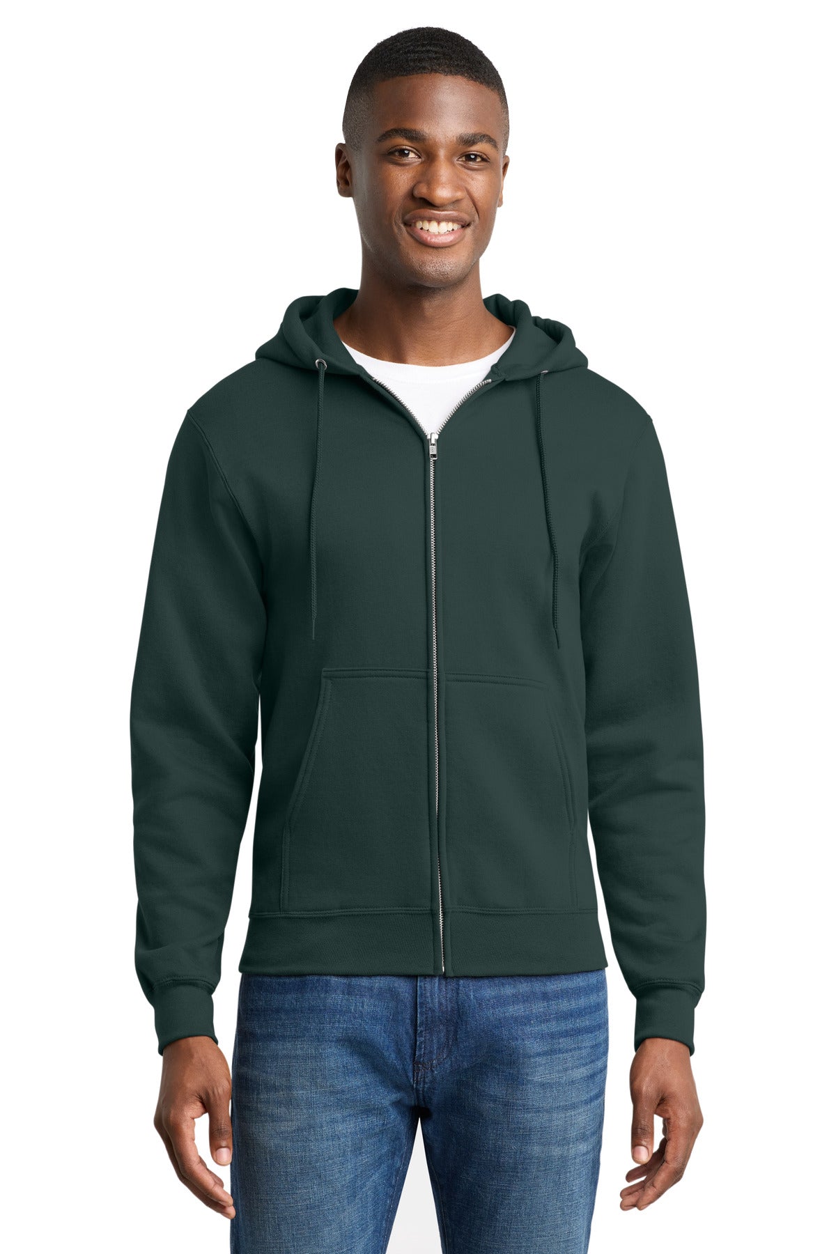 Port & Co Core Fleece Full-Zip Hooded Sweatshirt. PC78ZH