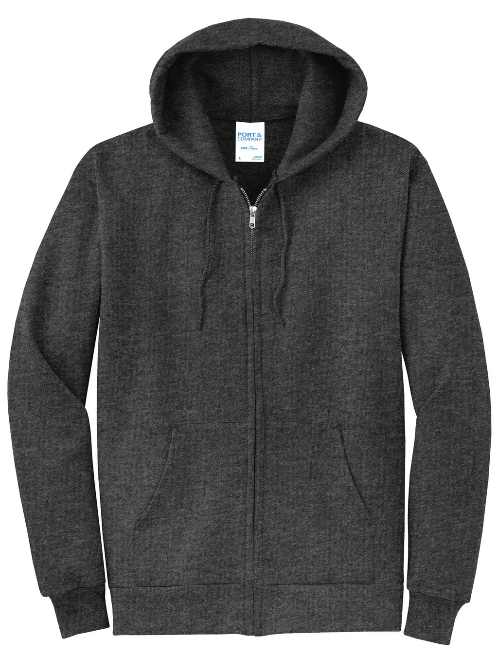 Port & Co Core Fleece Full-Zip Hooded Sweatshirt. PC78ZH