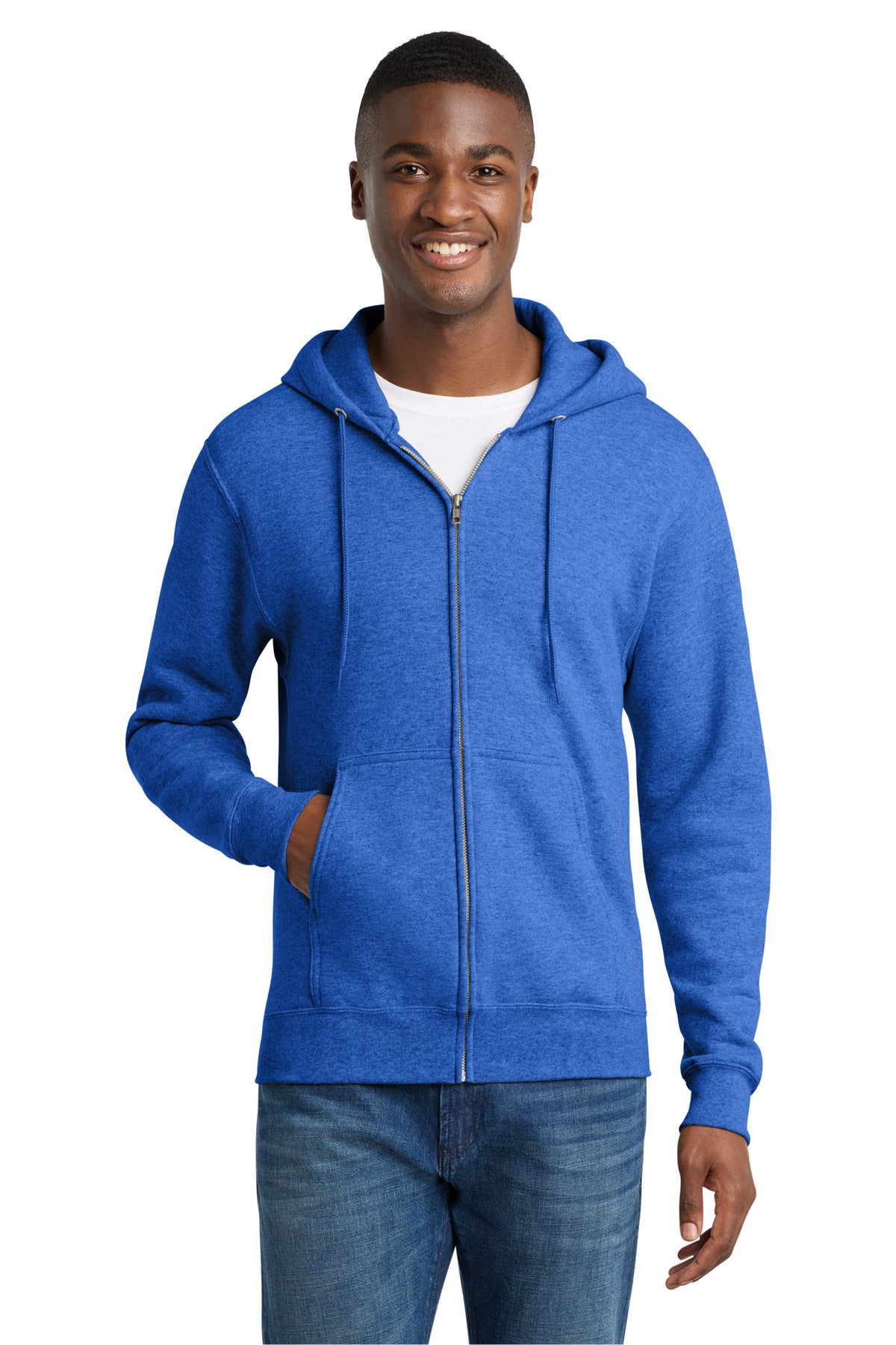 Port & Co Core Fleece Full-Zip Hooded Sweatshirt. PC78ZH