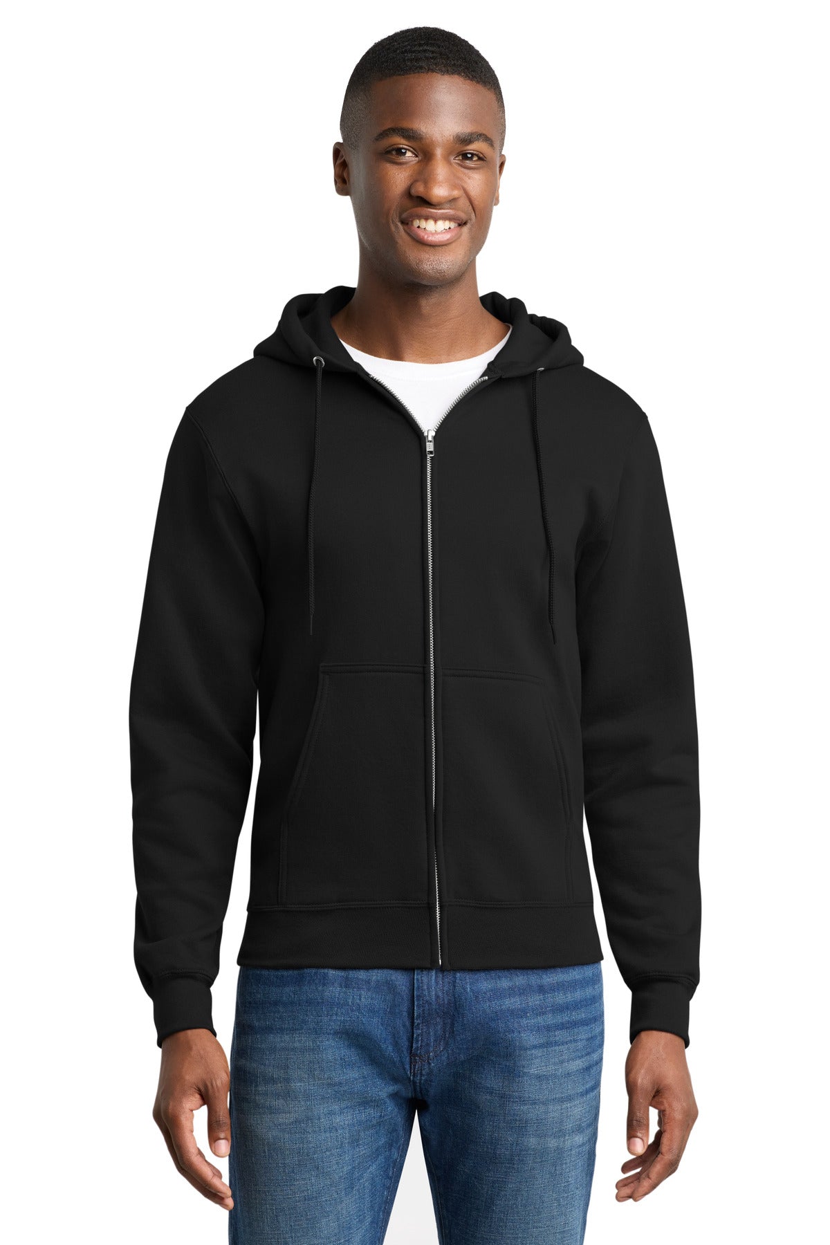 Port & Co Core Fleece Full-Zip Hooded Sweatshirt. PC78ZH