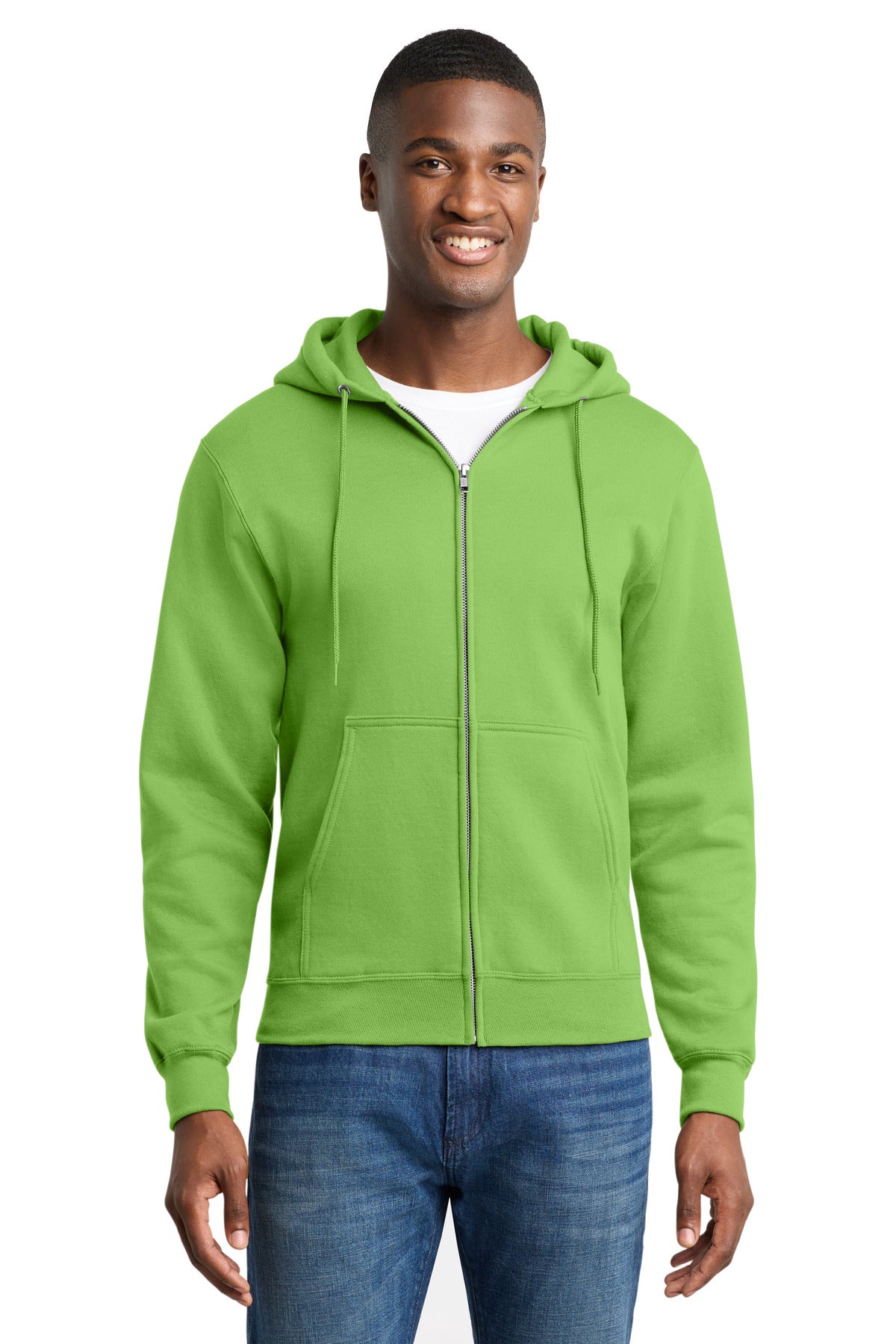 Port & Co Core Fleece Full-Zip Hooded Sweatshirt. PC78ZH