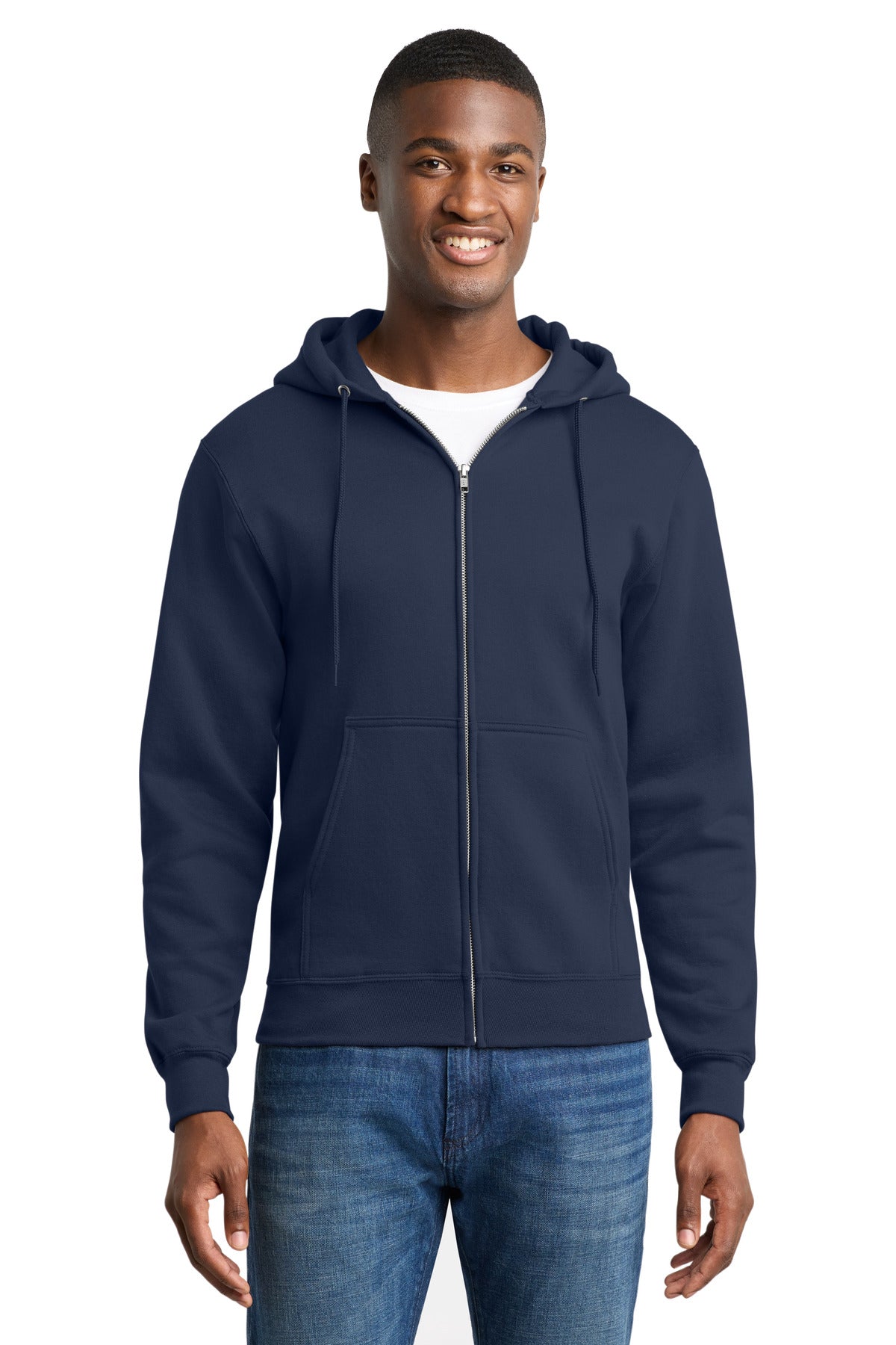 Port & Co Core Fleece Full-Zip Hooded Sweatshirt. PC78ZH