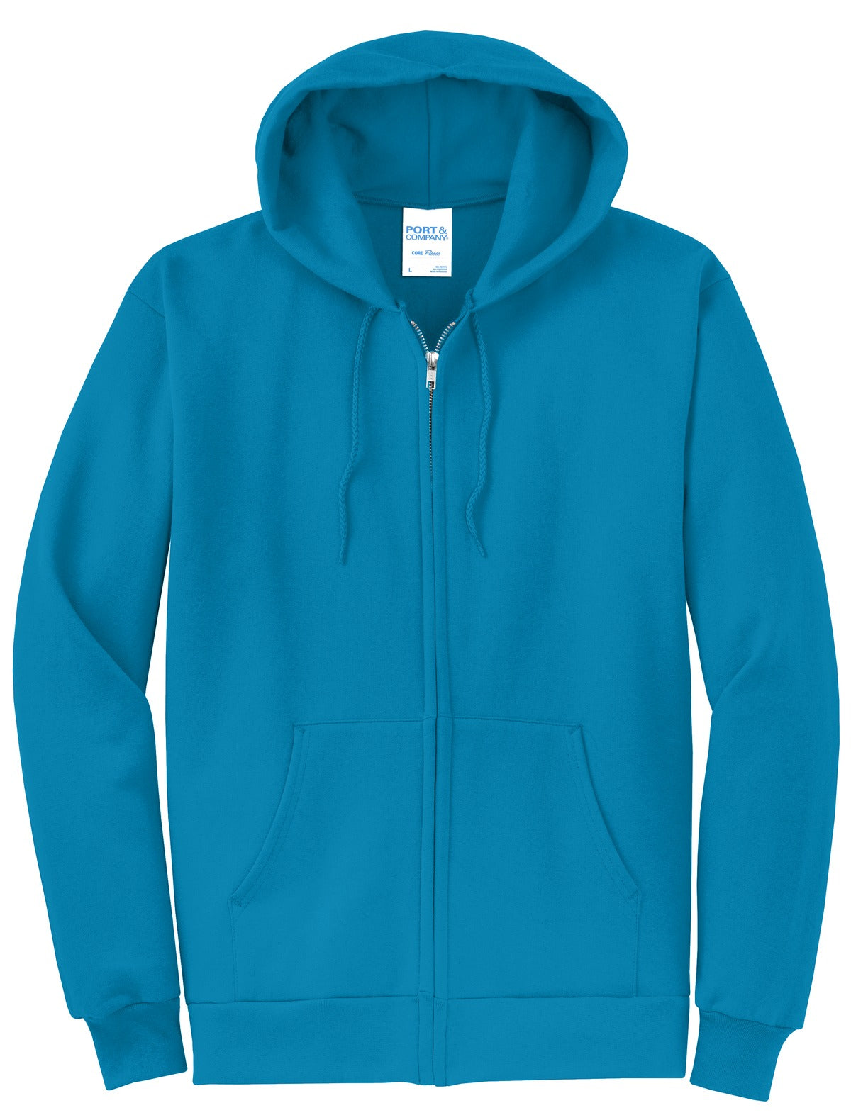 Port & Co Core Fleece Full-Zip Hooded Sweatshirt. PC78ZH