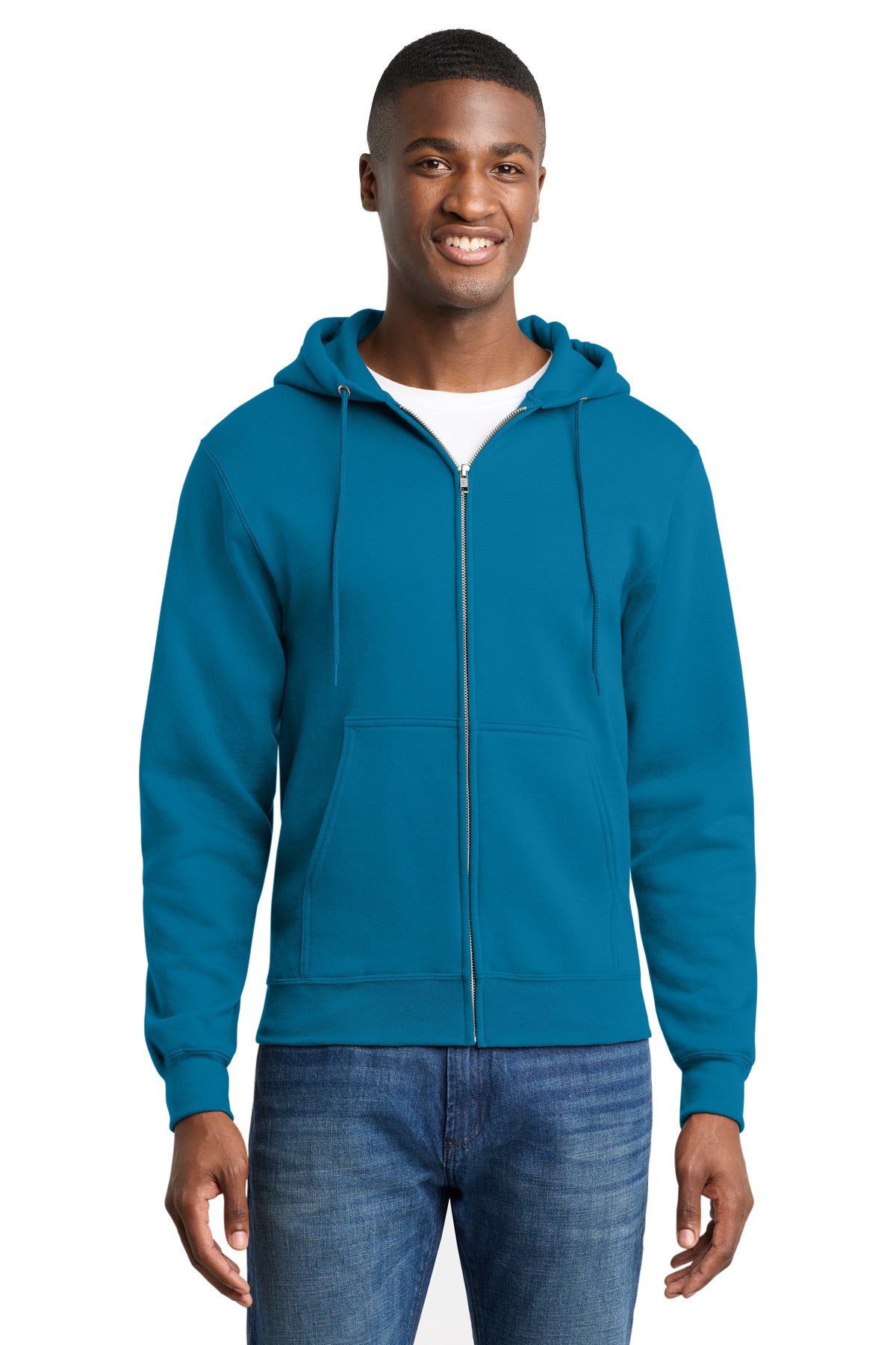 Port & Co Core Fleece Full-Zip Hooded Sweatshirt. PC78ZH