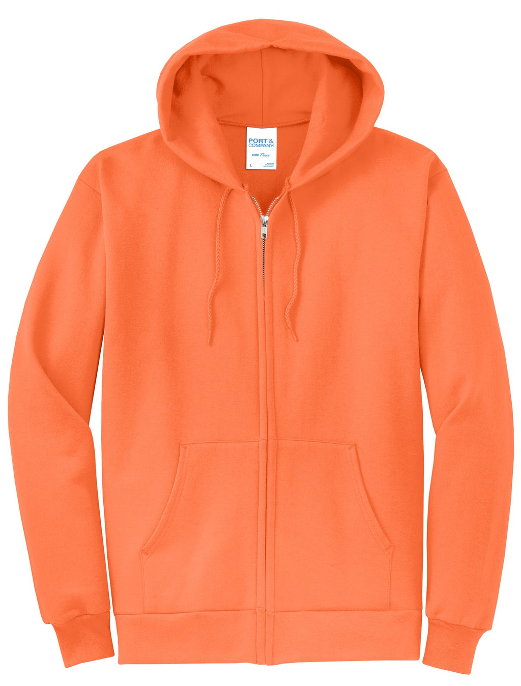 Port & Co Core Fleece Full-Zip Hooded Sweatshirt. PC78ZH