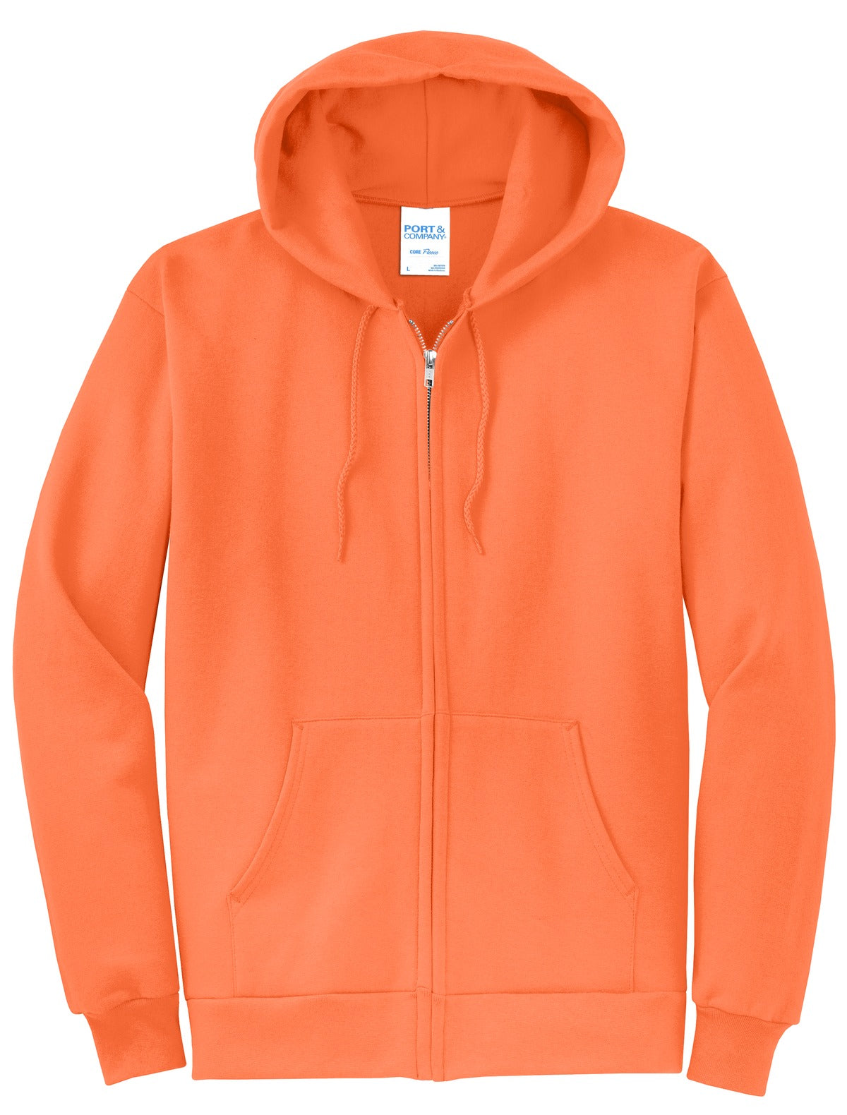 Port & Co Core Fleece Full-Zip Hooded Sweatshirt. PC78ZH