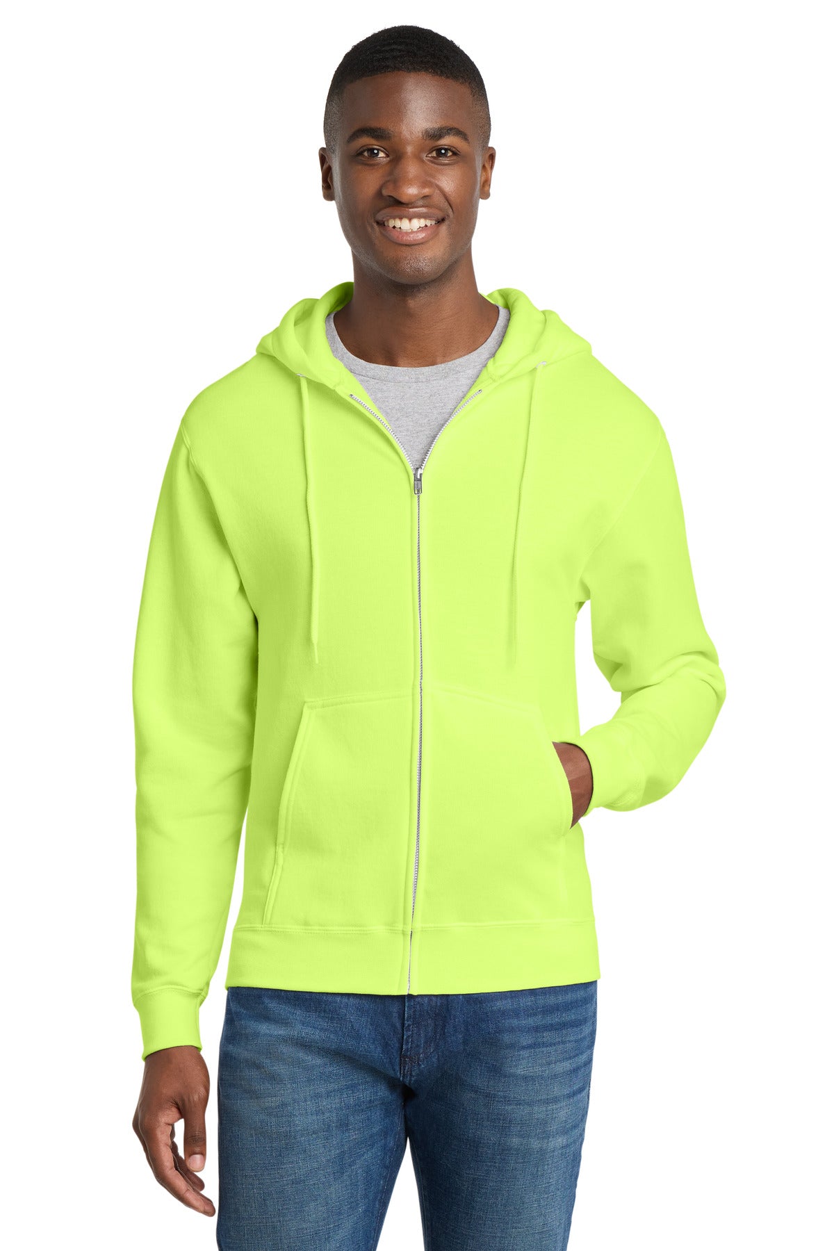 Port & Co Core Fleece Full-Zip Hooded Sweatshirt. PC78ZH