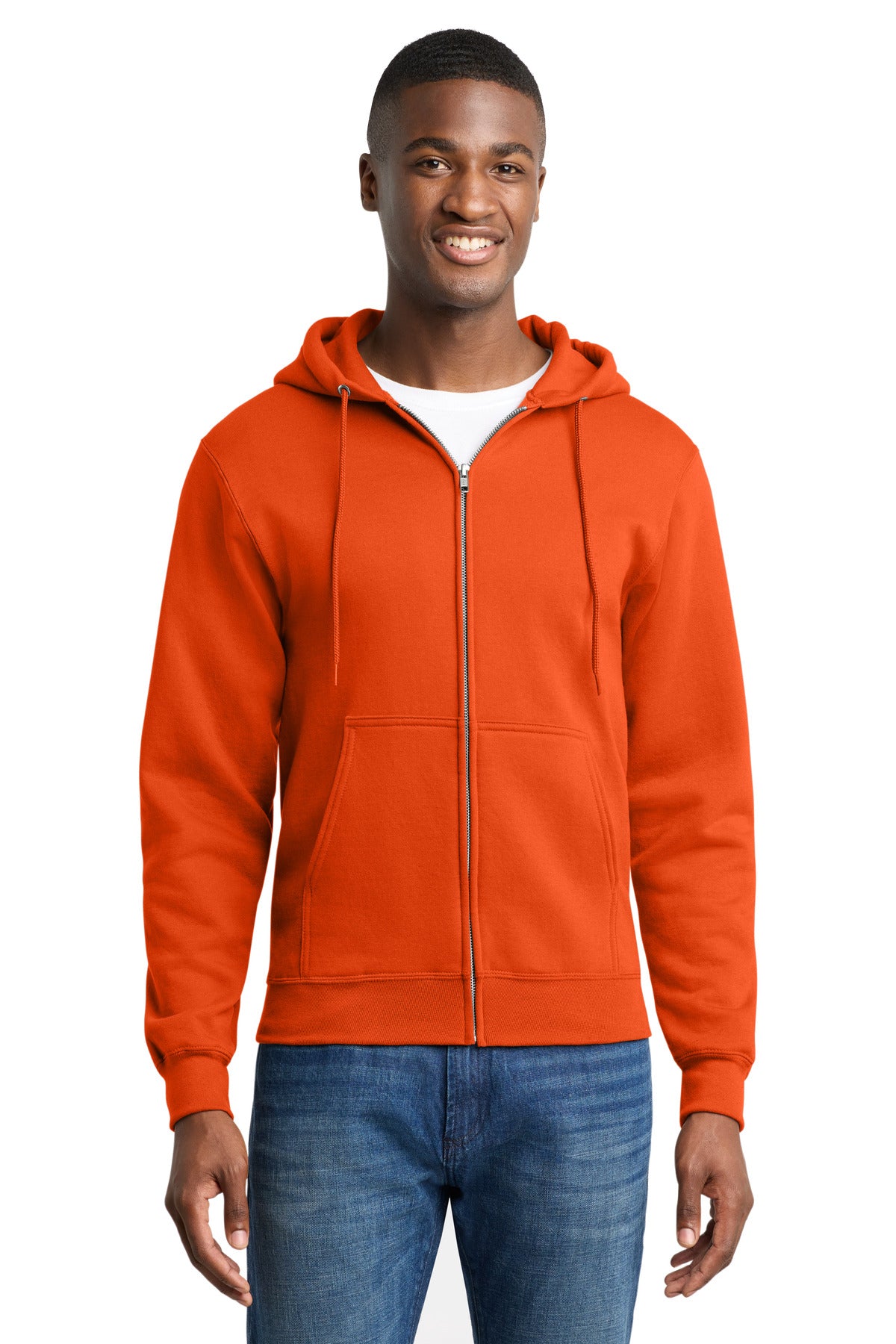 Port & Co Core Fleece Full-Zip Hooded Sweatshirt. PC78ZH