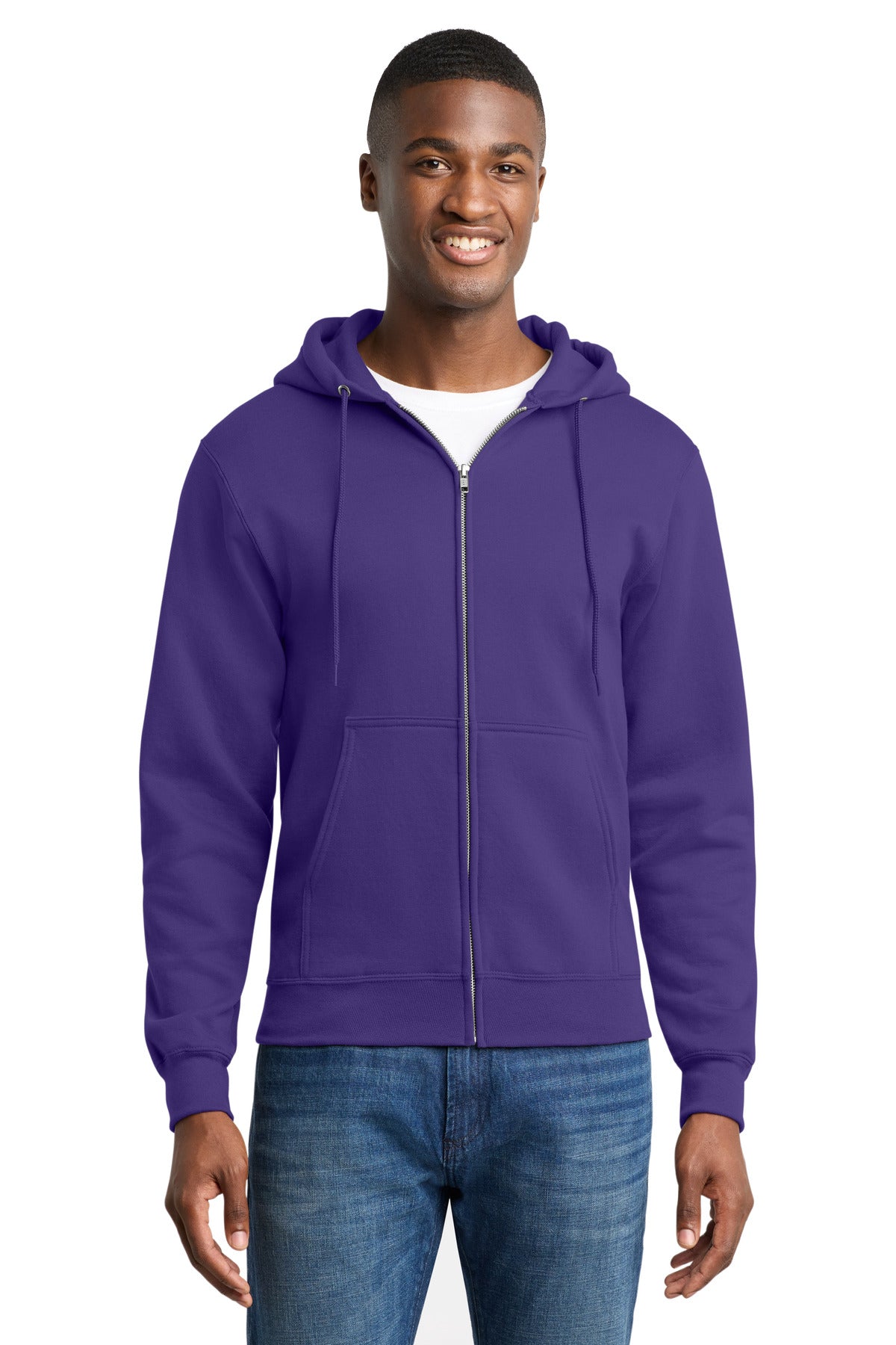 Port & Co Core Fleece Full-Zip Hooded Sweatshirt. PC78ZH
