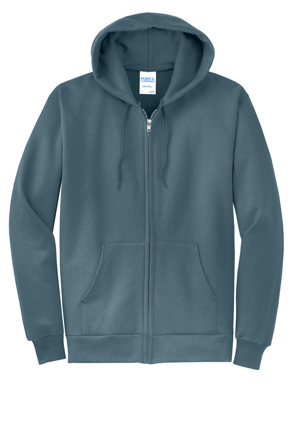 Port & Co Core Fleece Full-Zip Hooded Sweatshirt. PC78ZH
