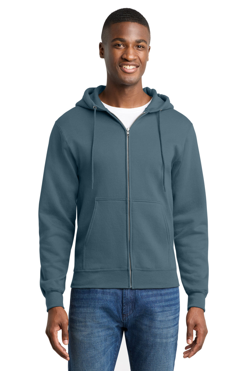 Port & Co Core Fleece Full-Zip Hooded Sweatshirt. PC78ZH
