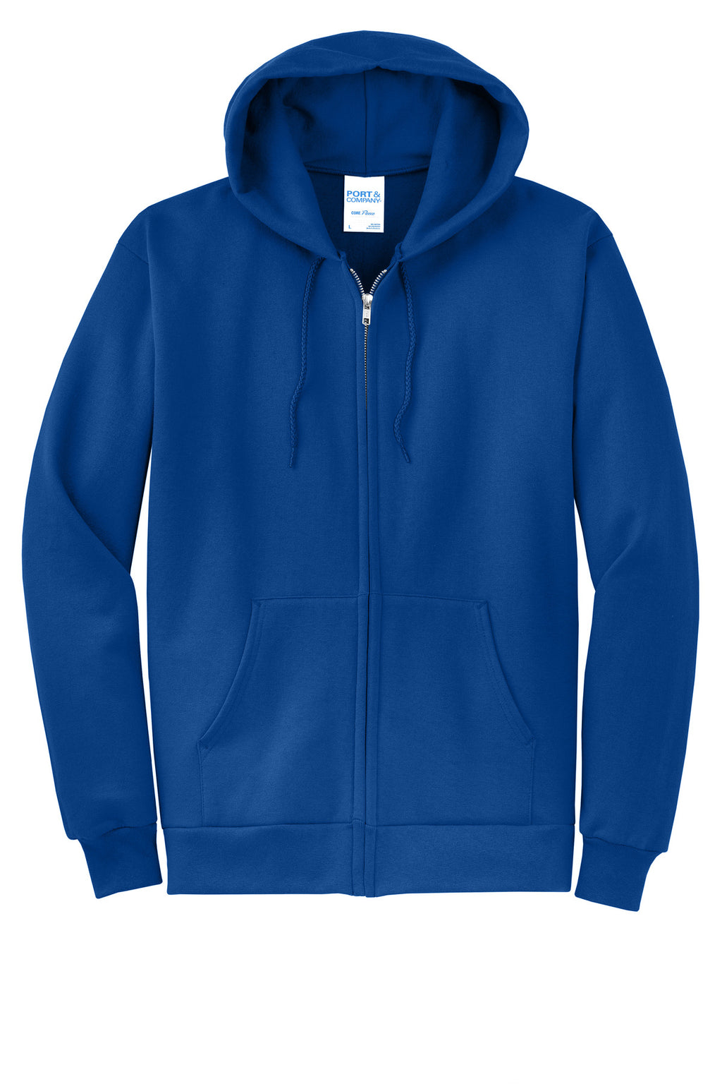 Port & Co Core Fleece Full-Zip Hooded Sweatshirt. PC78ZH
