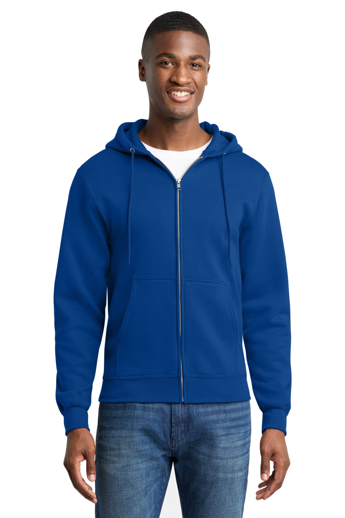 Port & Co Core Fleece Full-Zip Hooded Sweatshirt. PC78ZH