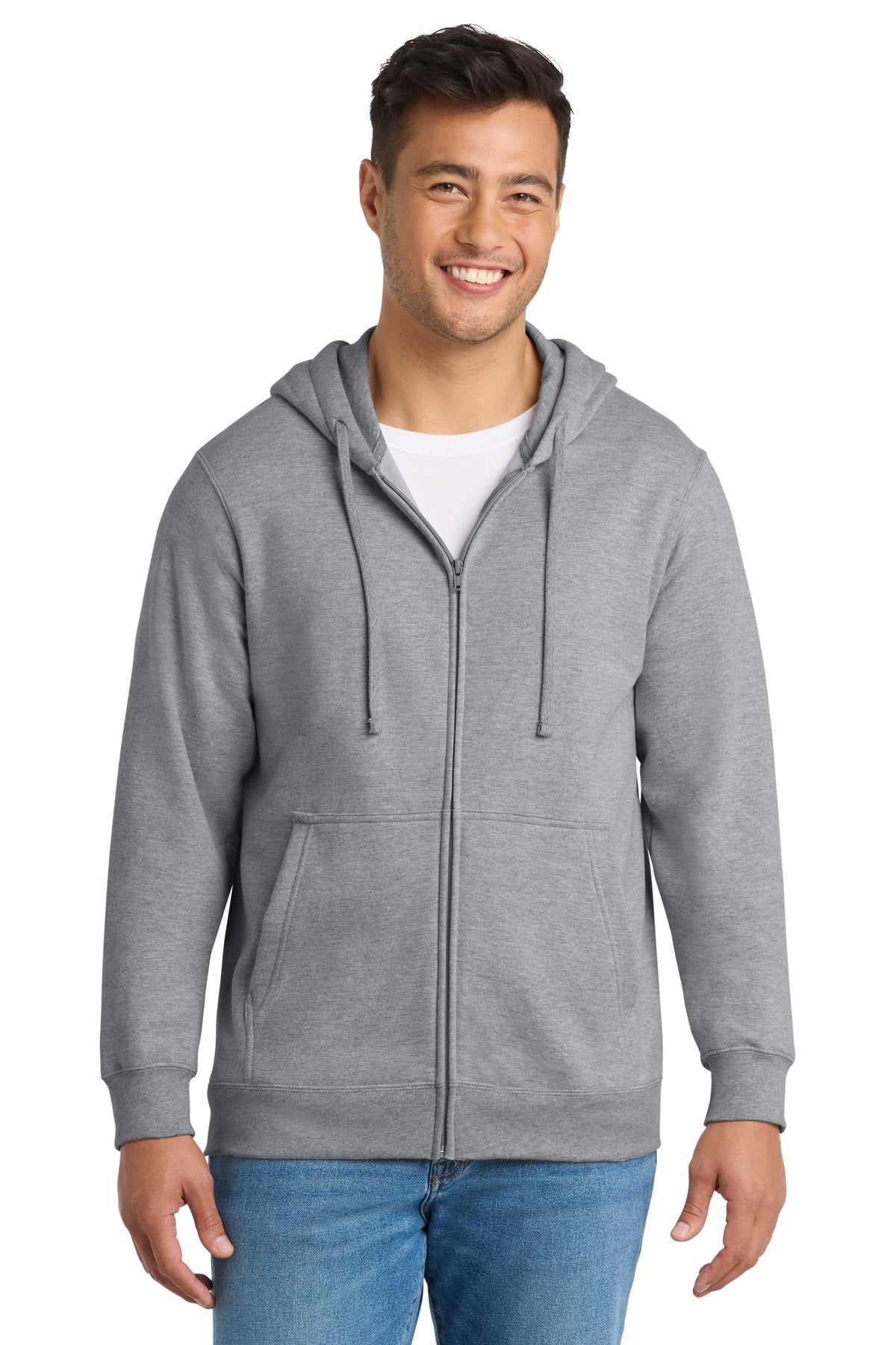 Port & Co Fan Favorite Fleece Full-Zip Hooded Sweatshirt. PC850ZH