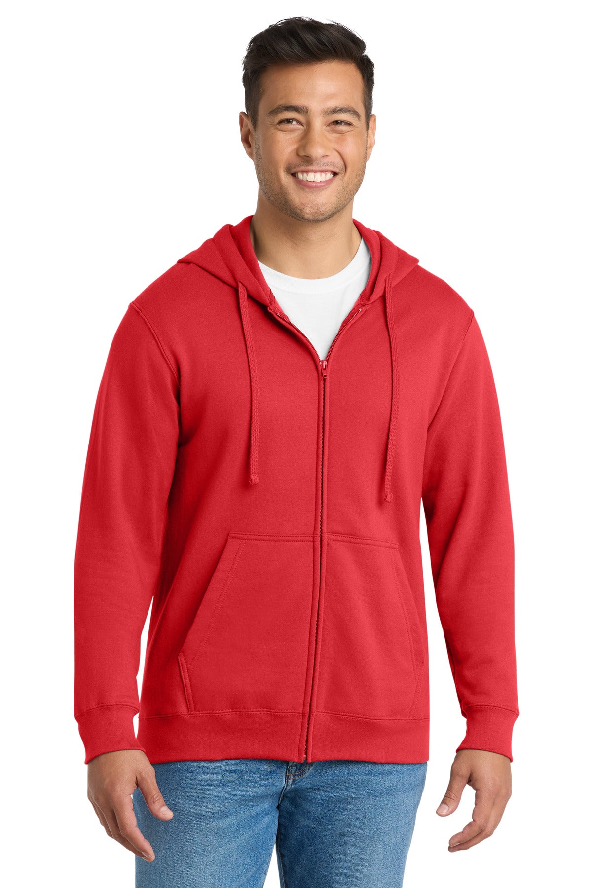 Port & Co Fan Favorite Fleece Full-Zip Hooded Sweatshirt. PC850ZH