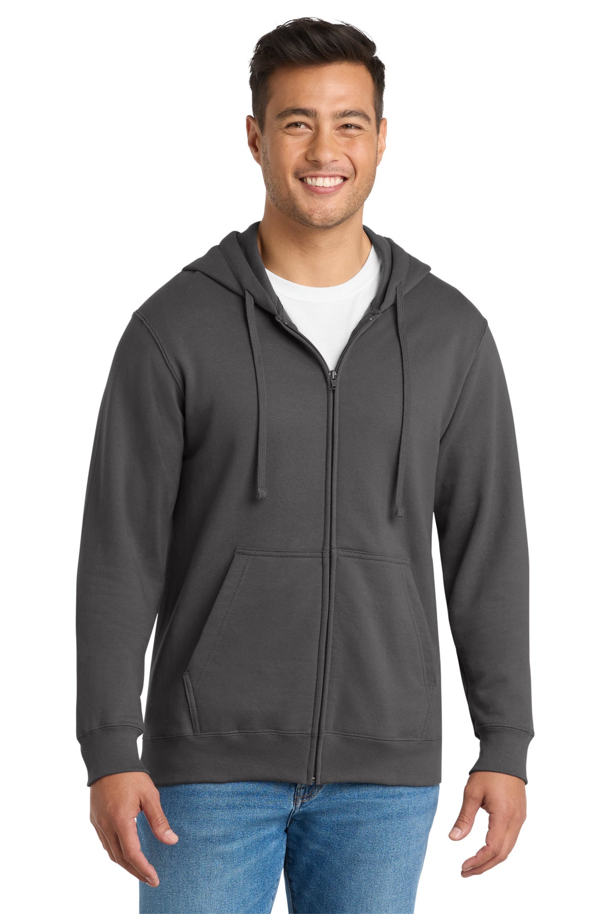 Port & Co Fan Favorite Fleece Full-Zip Hooded Sweatshirt. PC850ZH