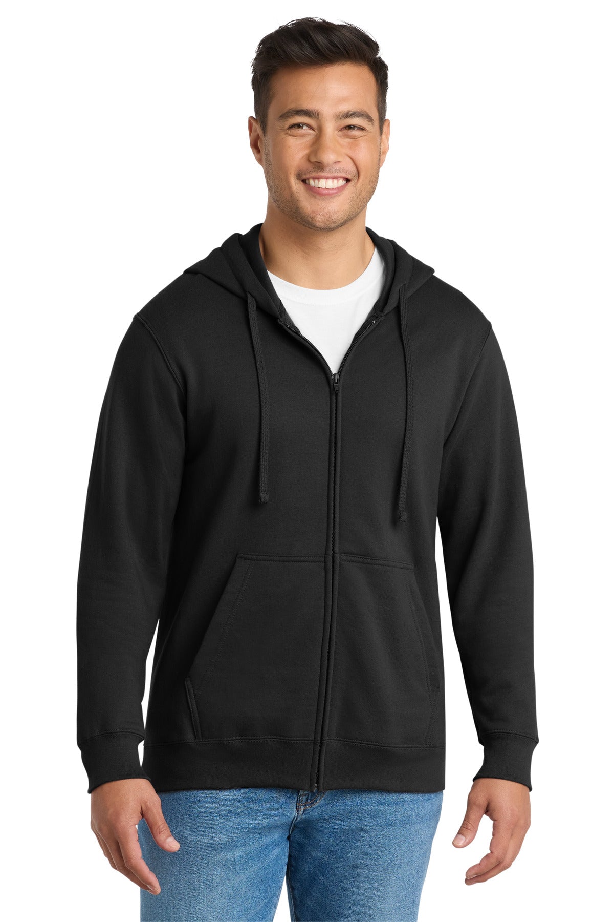 Port & Co Fan Favorite Fleece Full-Zip Hooded Sweatshirt. PC850ZH