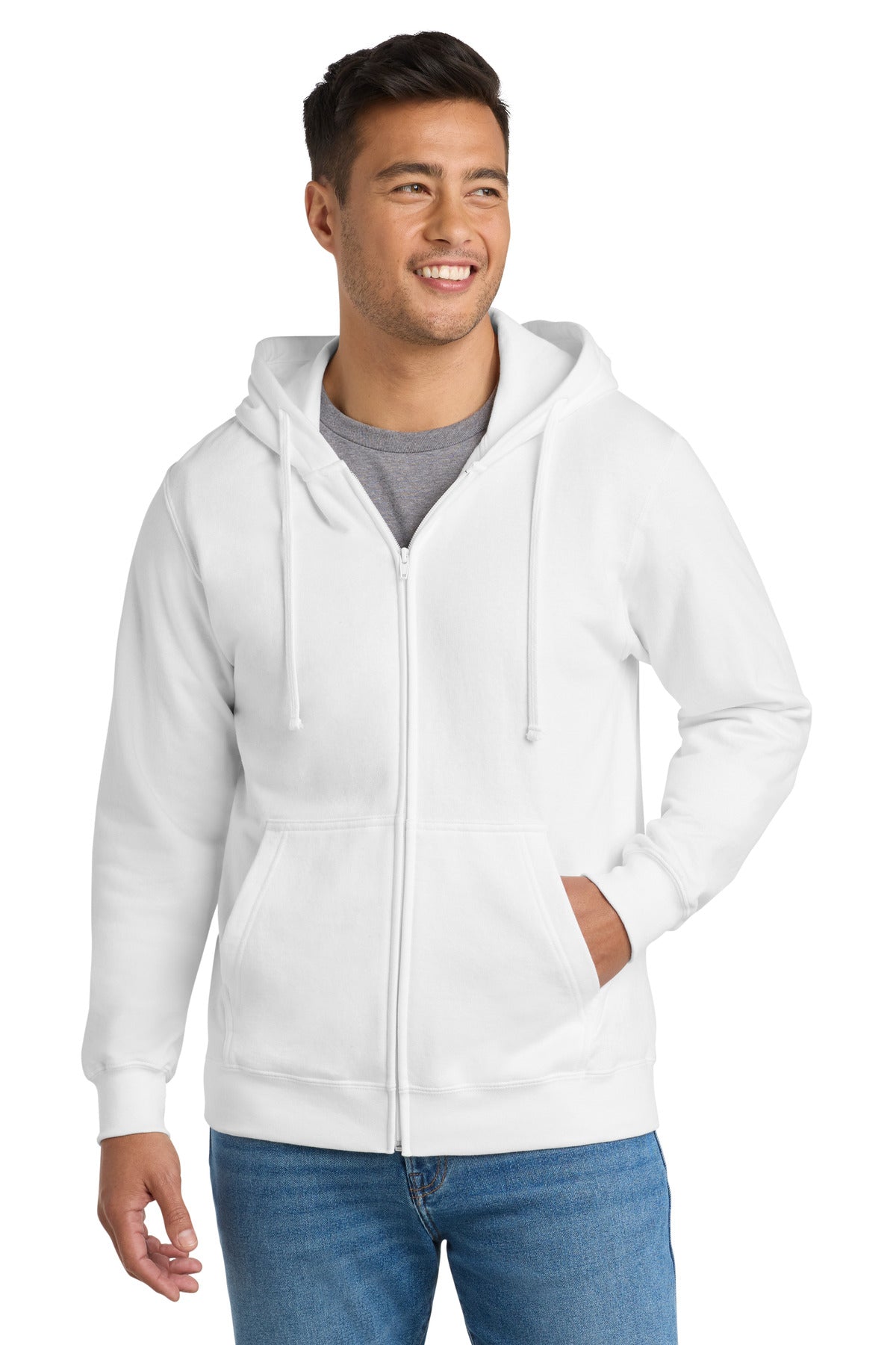 Port & Co Fan Favorite Fleece Full-Zip Hooded Sweatshirt. PC850ZH