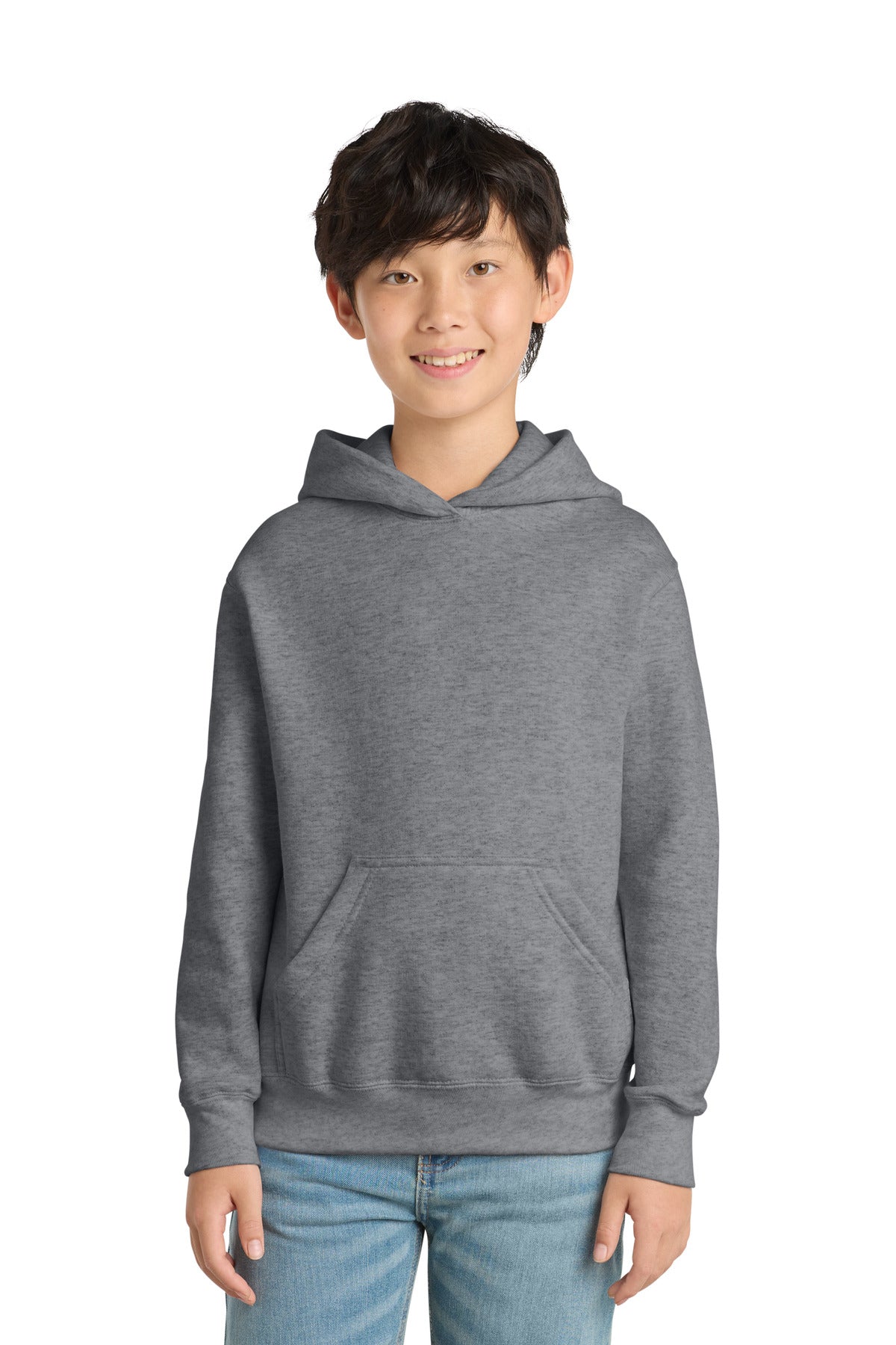 Port & Co Youth Core Fleece Pullover Hooded Sweatshirt.  PC90YH