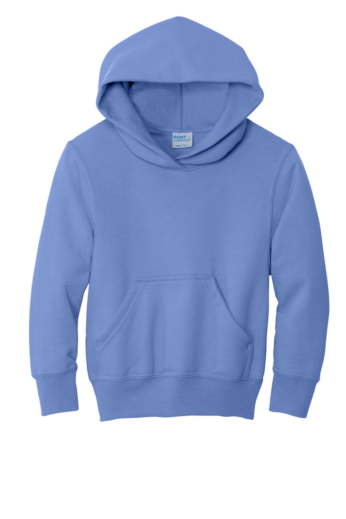 Port & Co Youth Core Fleece Pullover Hooded Sweatshirt.  PC90YH