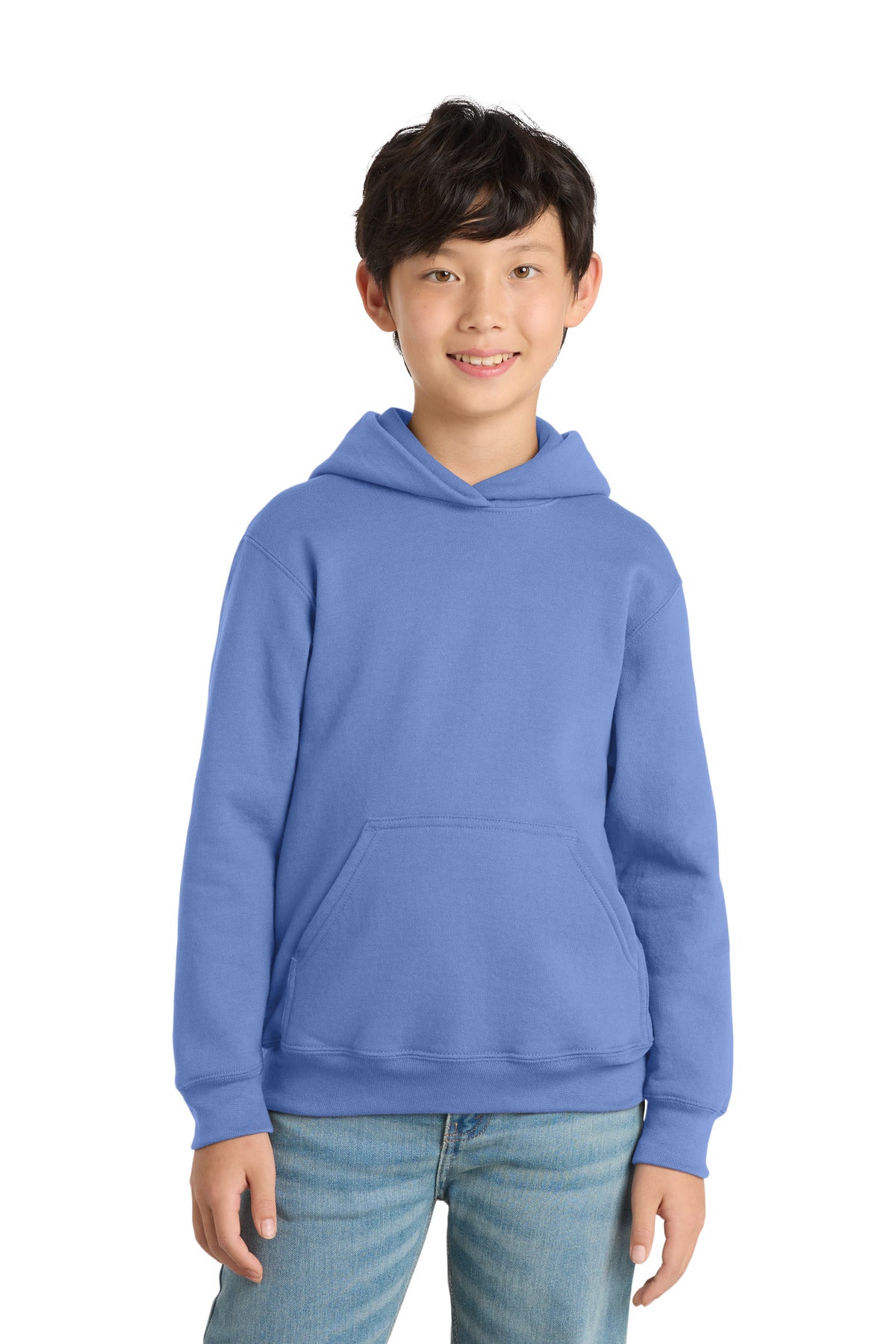 Port & Co Youth Core Fleece Pullover Hooded Sweatshirt.  PC90YH