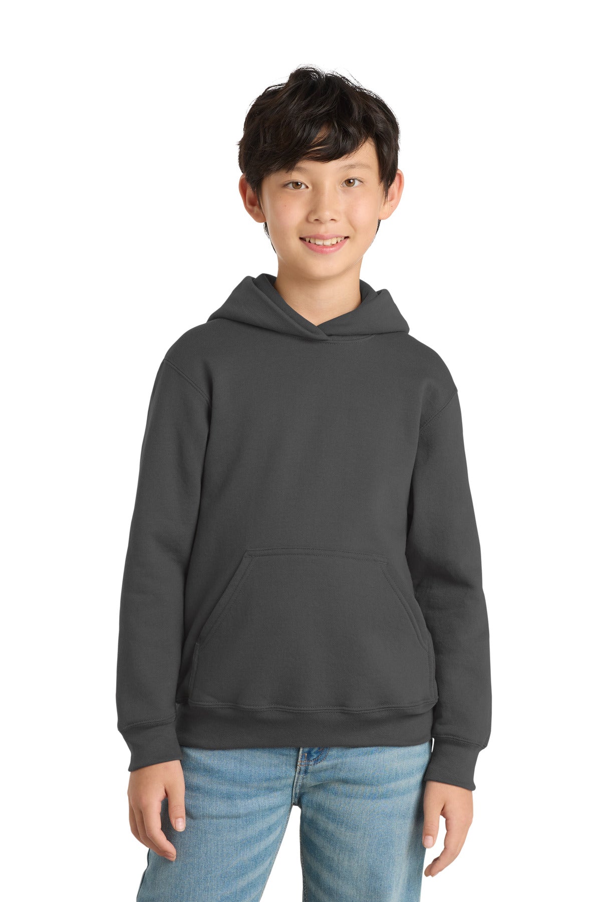 Port & Co Youth Core Fleece Pullover Hooded Sweatshirt.  PC90YH