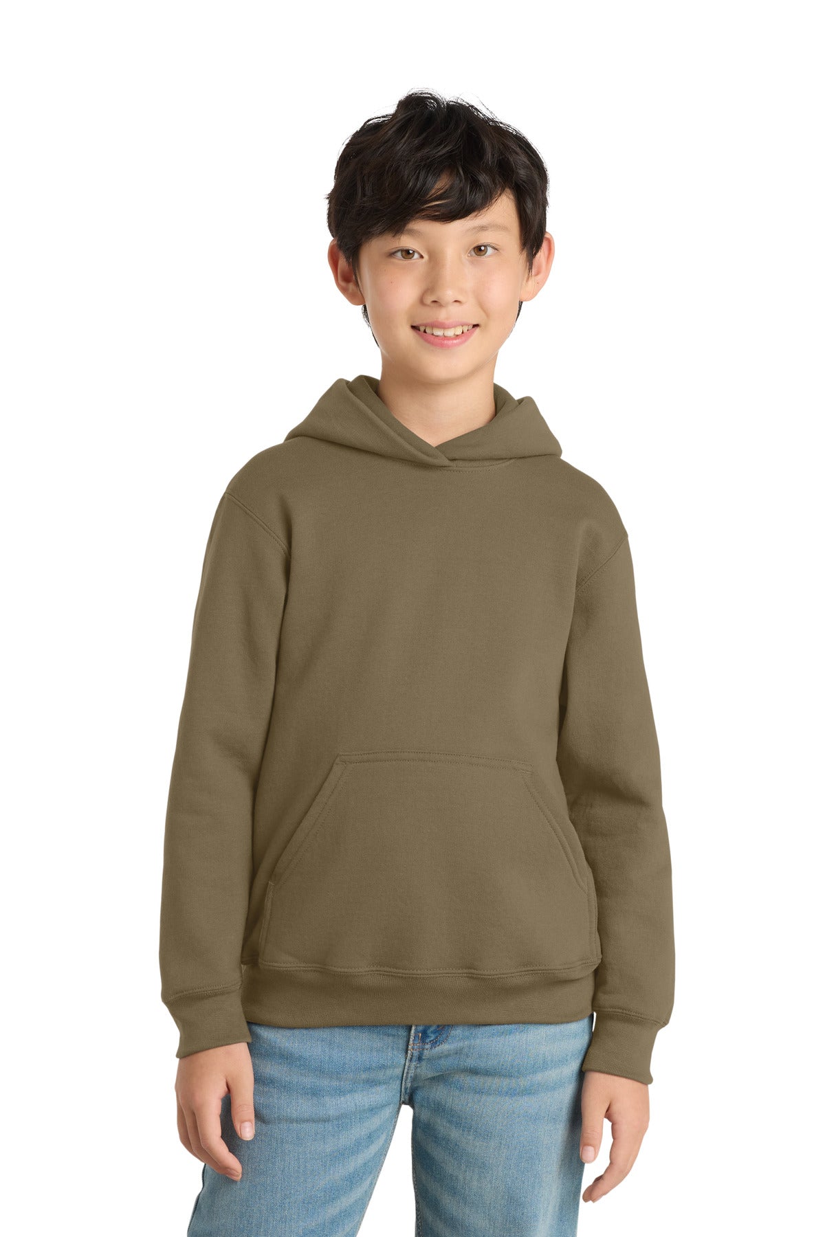 Port & Co Youth Core Fleece Pullover Hooded Sweatshirt.  PC90YH