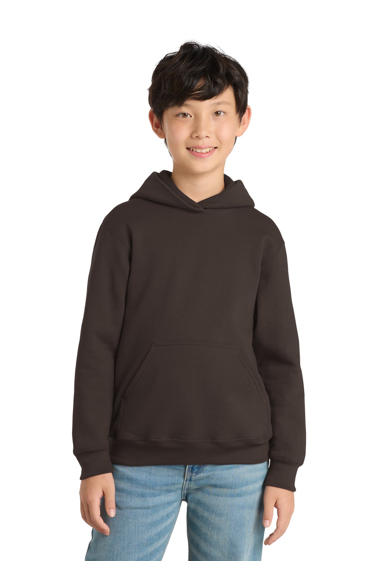 Port & Co Youth Core Fleece Pullover Hooded Sweatshirt.  PC90YH