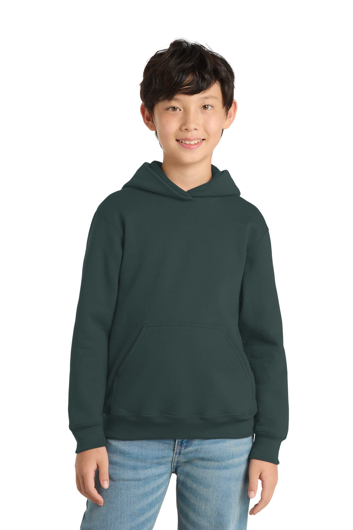 Port & Co Youth Core Fleece Pullover Hooded Sweatshirt.  PC90YH
